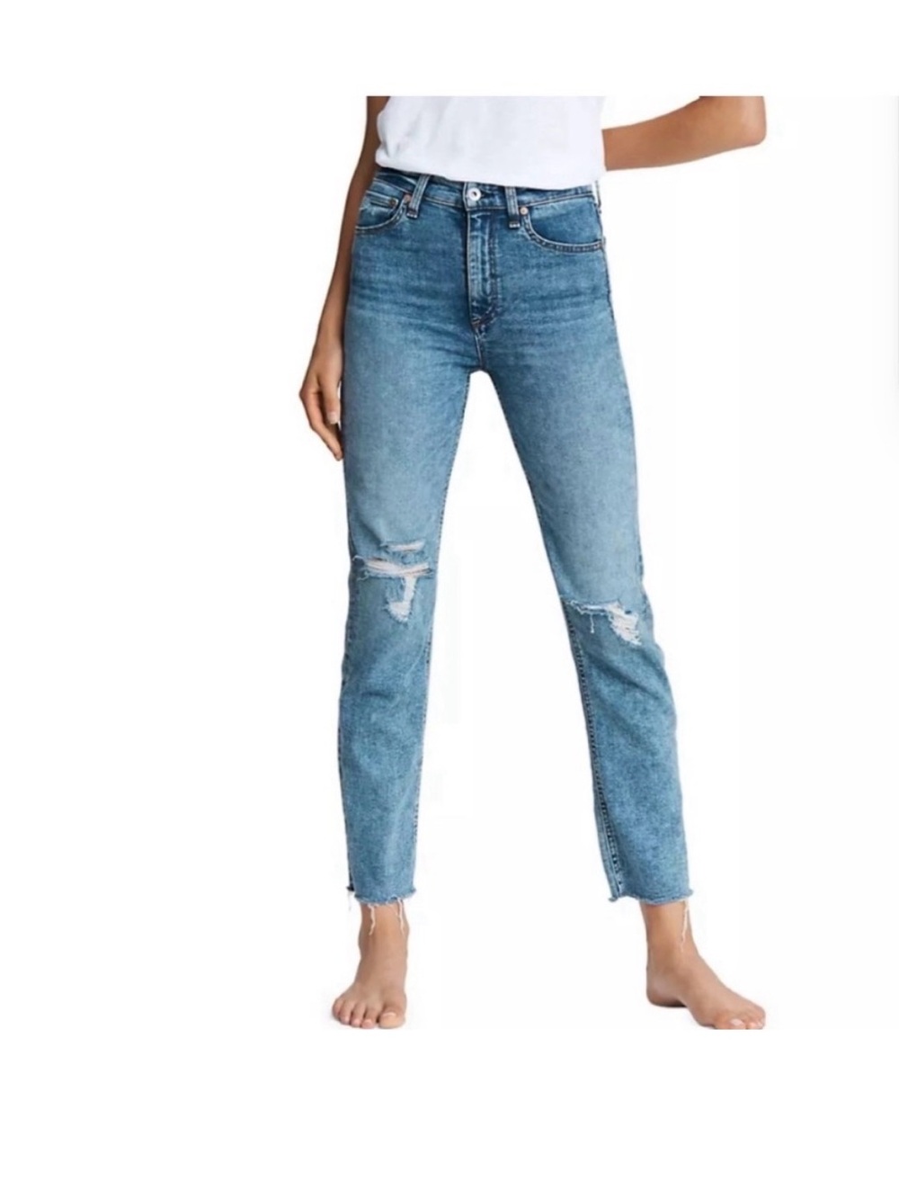Rag & Bone Nina High Rise Ankle Cigarette Jean